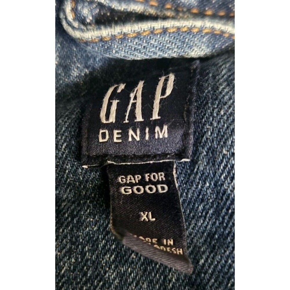 Girls Gap Denim Jacket XL Blue Classic Long Sleeve Jean Coat 100% Cotton - Picture 8 of 9